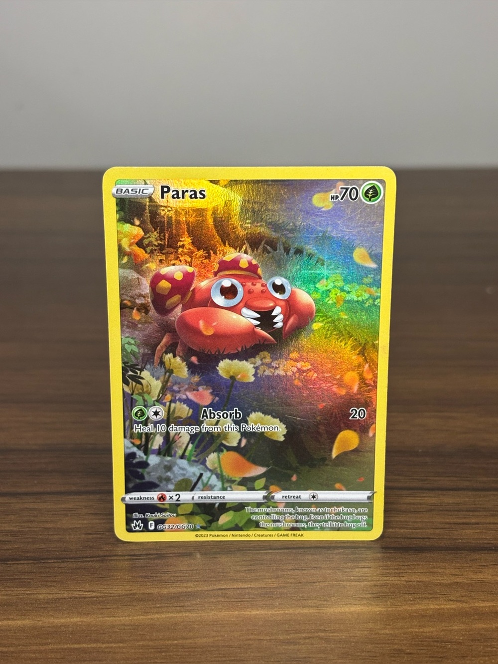 Paras Pokemon TCG Crown Zenith GG32/GG70 Galarian Gallery Holo